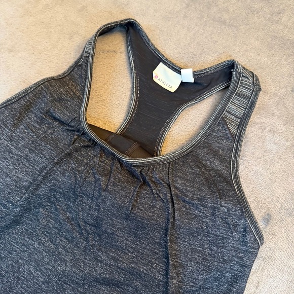 Athleta Tops - Athleta Space Dye Racerback Tank Top Shelf Bra Gray Womens Small 919068